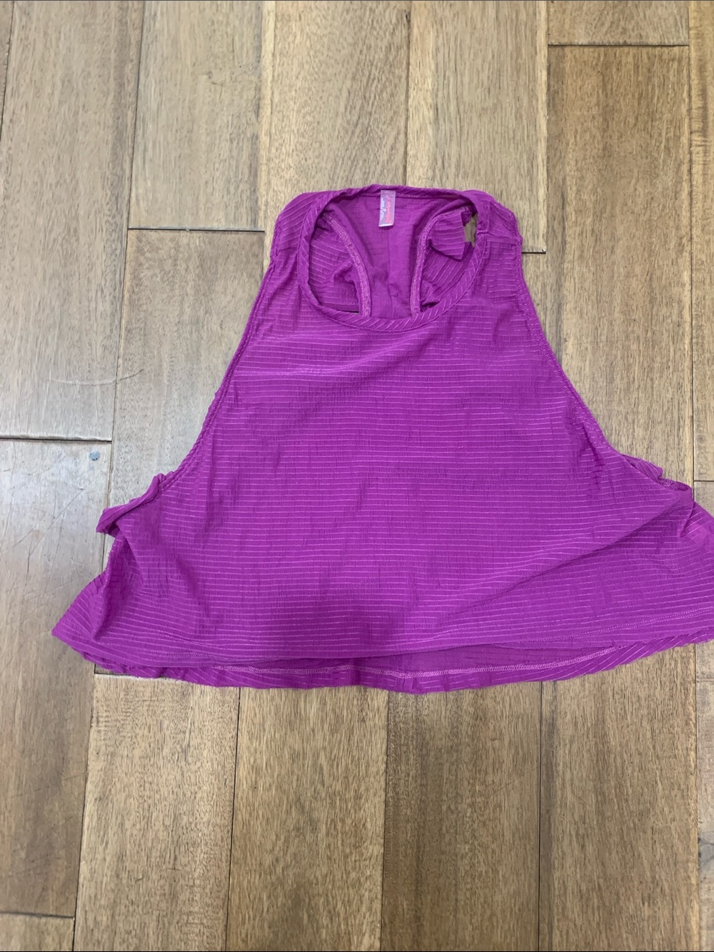 Free People Magenta Ribbed Racerback Tank